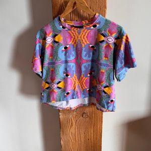 Nooworks crop top in Mucci print